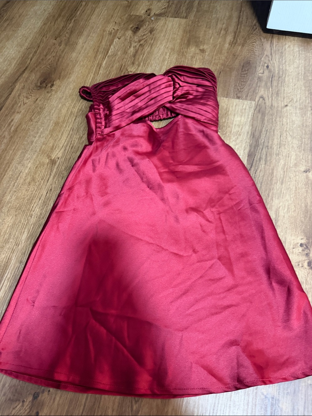 Princess Polly Red One-Shoulder Satin Fit & Flare Cocktail Dress